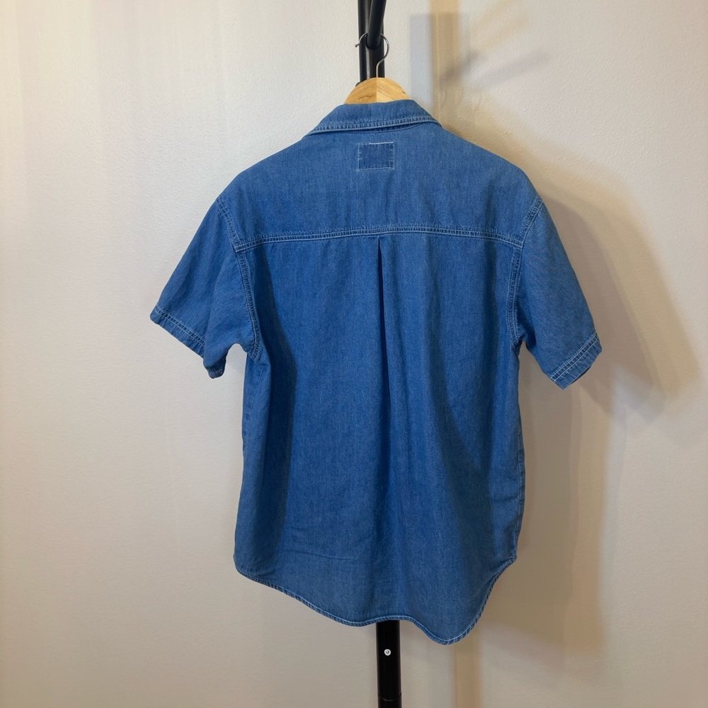 Vintage Solutions Original Women Size M Blue Denim Button Down Shirt - Picture 2 of 3